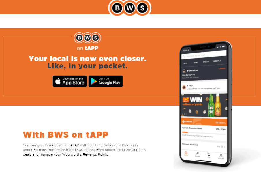 bws on tapp
